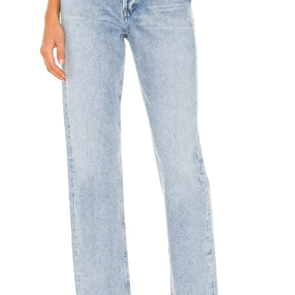 Agolde Light Wash Straight Leg Jeans - Picture 2 of 7